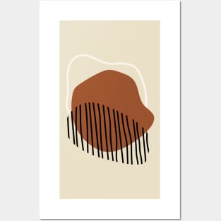 Minimal Modern  Abstract Shape  Warm Tones  Design Posters and Art